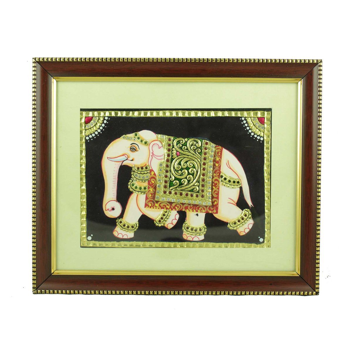 TANJORE PAINTING ELEPHANT COLOUR