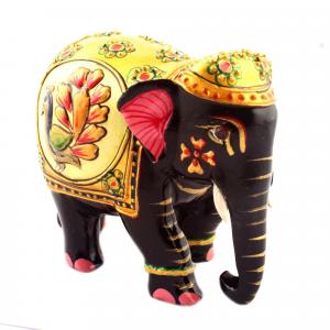 WOODEN PAINTED ELEPHANT