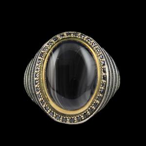 black agate ring