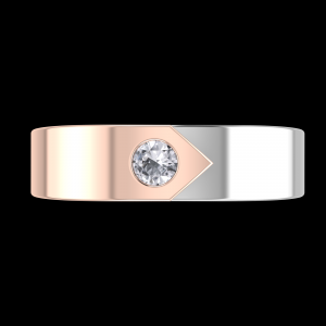 STERLING SILVER ROSEGOLD PLATED FEMALE COUPLE RING