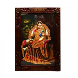 HAND MADE PAINTING LADY SITTING