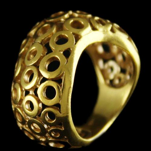 Silver Gold Plated Fancy Design Rings