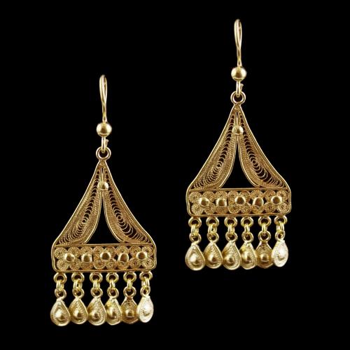Gold Plated Hanging Earring