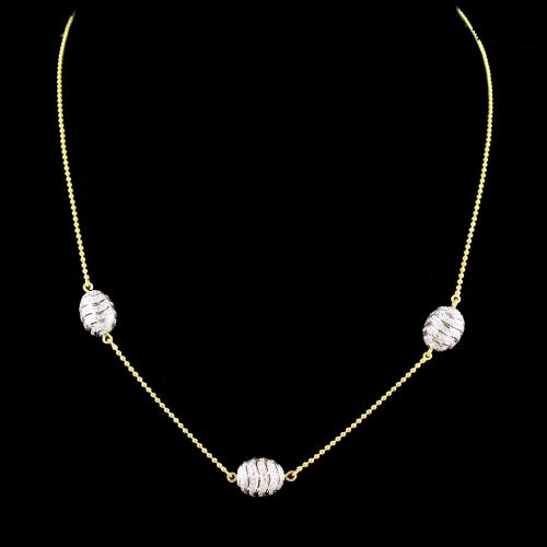 Gold Plated Zircon Stone Necklace