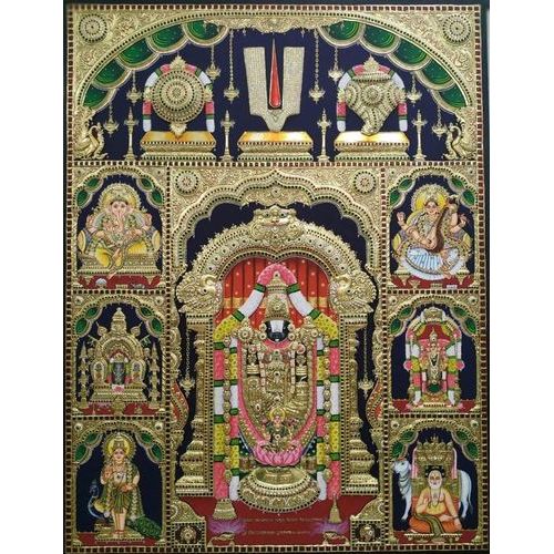 TANJORE PAINTING BALAJI MANJUNATHA RAGAVENDRA GANESHA SARASWATHI MULTI GOD