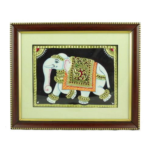TANJORE PAINTING ELEPHANT COLOUR