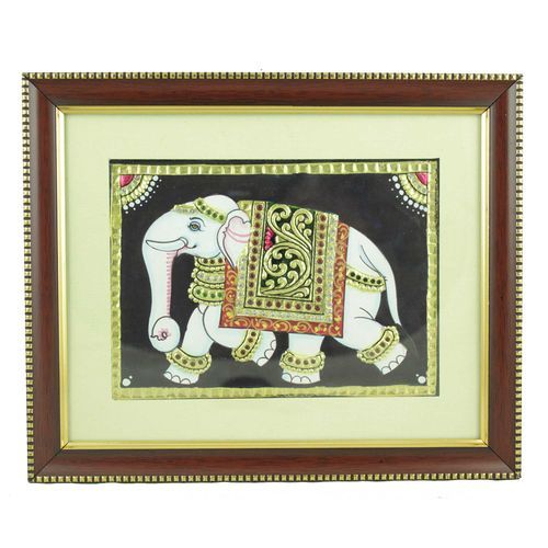 TANJORE PAINTING ELEPHANT COLOUR