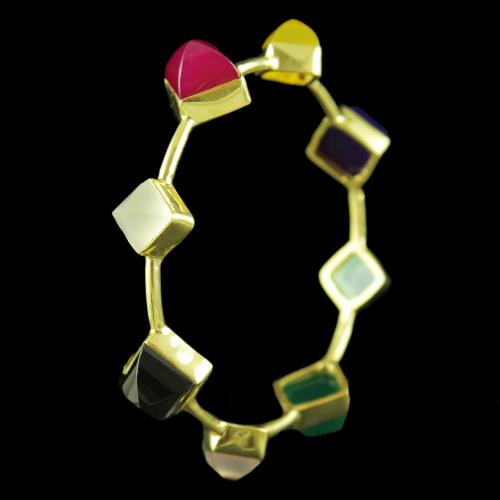 GOLD PLATED MULTI COLOR BANGLE