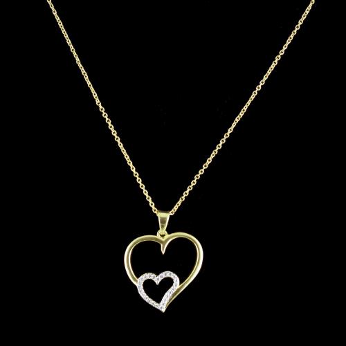GOLD PLATED HEART SHAPED NECKLACES