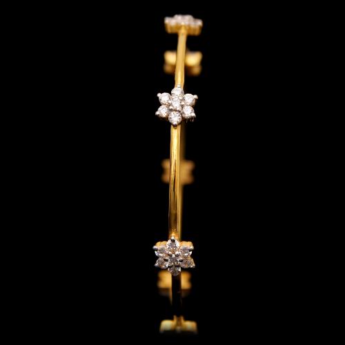 GOLD PLATED FLORA CZ BANGLES