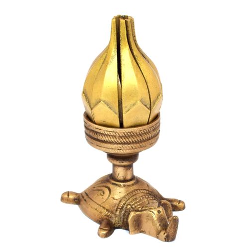 BRASS ELEPHANT LOTUS DEEPA