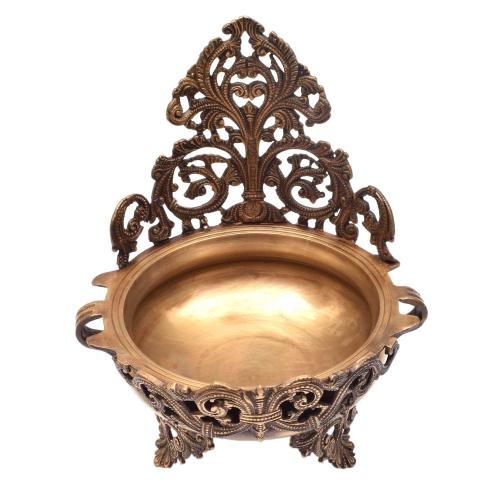 BRASS ANTIQUE URLI WITH CARVING