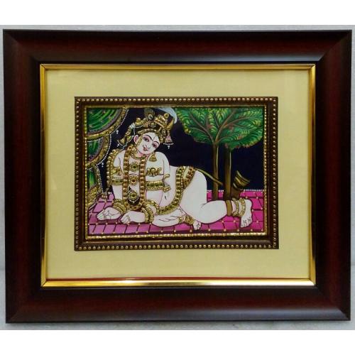 22ct Gold Lord Krishna Yasodha Damodara Leela Tanjore Painting